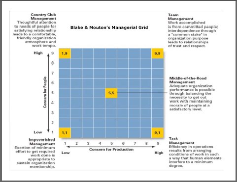 managerial grid, blake and mouton, change management,change managers,change management training